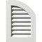 Ekena Millwork Quarter Round Top Right Functional, PVC Gable Vent w/ 1" x 4" Flat Trim Frame, 08"W x 36"H GVPQR08X3601FUN - alternate 1